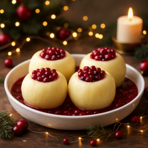 Appel met veenbessen